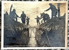 1917 World War I "Wiring the Trenches - The Western Front" Vintage Photo