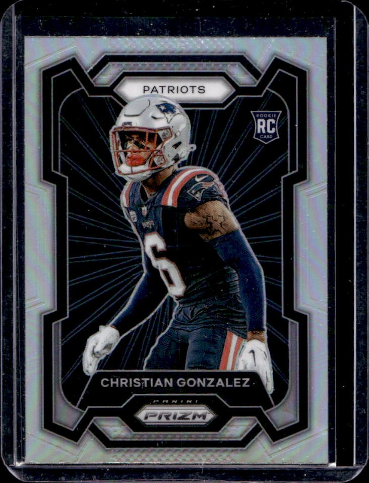 2023 Prizm Christian Gonzalez Rookie Variations RC Prizm Silver #341 Patriots