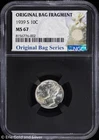 1939-S 10C Mercury Dime NGC MS 67 | Original Bag Fragment Series UNC BU