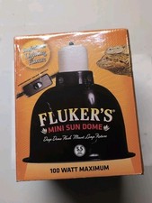 Flukers Mini Sun Dome Deep Flush Mount Lamp 5.5 in 100 Watt Max Turtles Reptiles