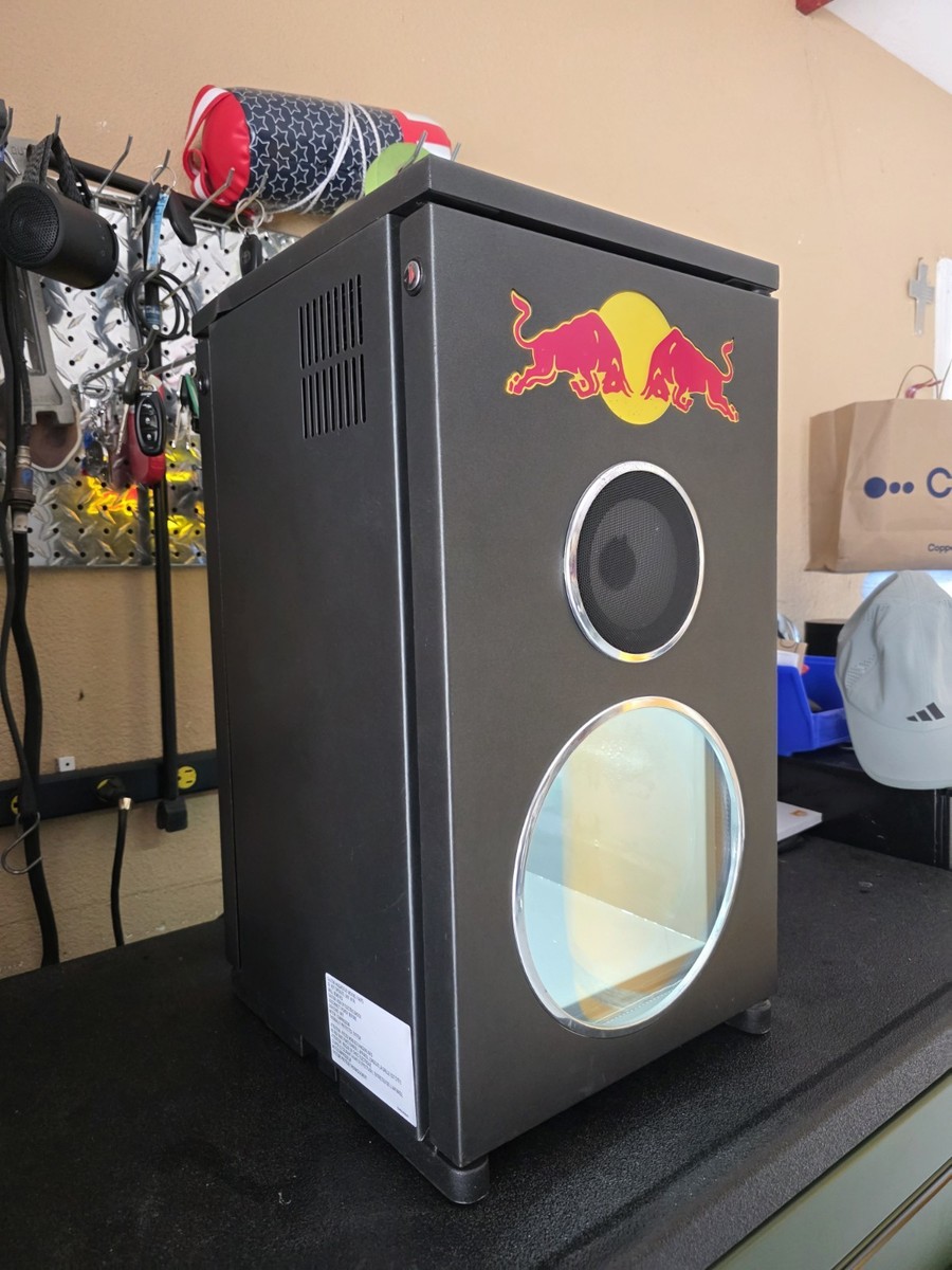Red Bull DJ Inspired Mini Fridge Cooler with LED Light **Ultra