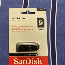 SanDisk Ultra USB 3.0 Flash Drive, 32 GB Brand New Sealed