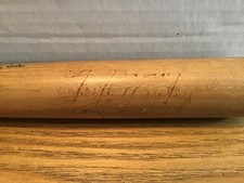HOF Cy Young Signed Mini Bat W/Warstler Henrich Cut Auto PSA Beckett JSA LOA