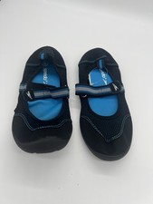 Speedo Unisex Kids Water Shoes Aqua Socks Black Blue Size S Hook Loop Strap