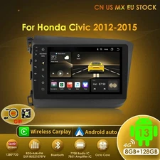 Android 13 for Honda Civic 2012-2015 Car Radio Multimedia Video Player CarPlay