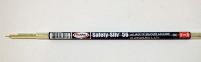 56318LMPOP Harris Safety-Silv 56 56% Silver Solder Brazing Alloy 5 Sticks 1/16''
