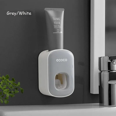 Ecoco Automatic Toothpaste Dispenser No Nail Bathroom Toothpaste Squeezer Punch 