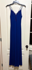 Elegant Royal Blue Prom Dress with Beaded Neckline - Rimini by Shaw -
