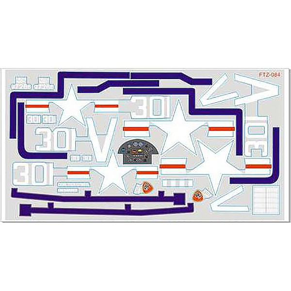FMS 800mm F4u Corsair V2 Decal Sheet