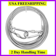 30ft Tie-Out Cable for Small Medium Dogs up to 50 Pounds,Dog Runner Tether Ch...