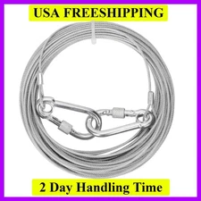 30ft Tie-Out Cable for Small Medium Dogs up to 50 Pounds,Dog Runner Tether Ch...