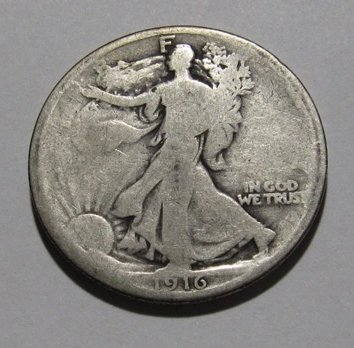 Photo of a 1916-P Walking Liberty Half Dollar from an eBay listing that sold on Jul 18, 2026