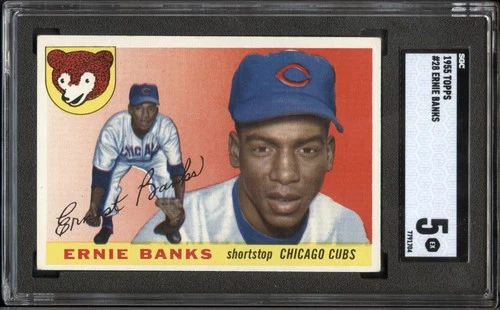 1955 Topps #28 Ernie Banks SGC 5