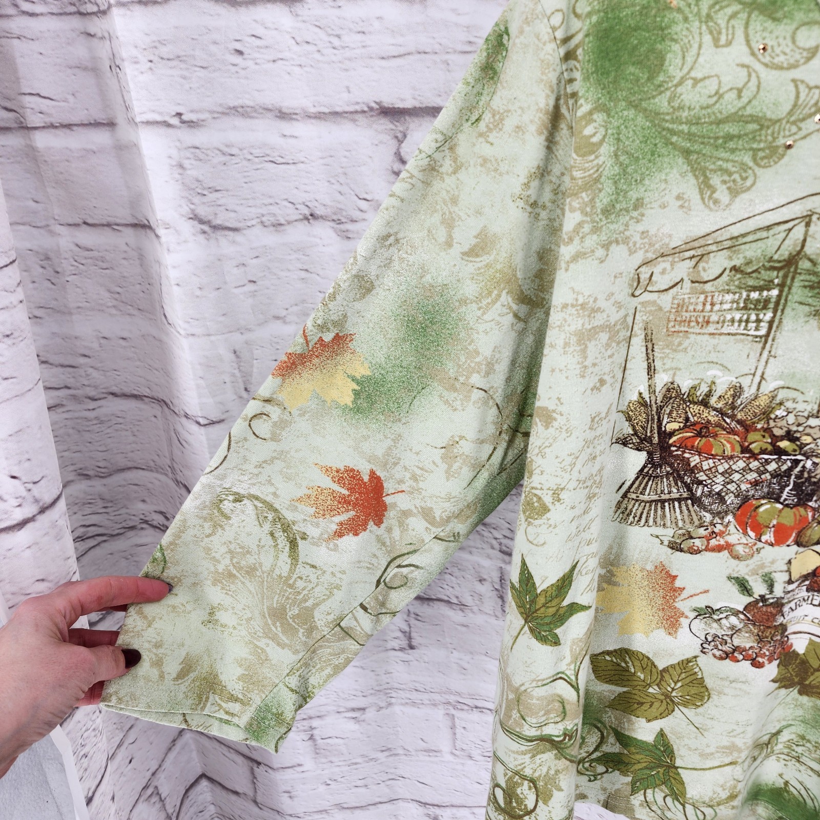 Basic Editions Boho Cottagecore Top Fall Scarecro… - image 3