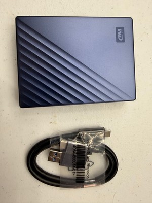 WD My Passport Ultra 5TB Portable External Hard Drive Blue WDBFTM0050BBL USB