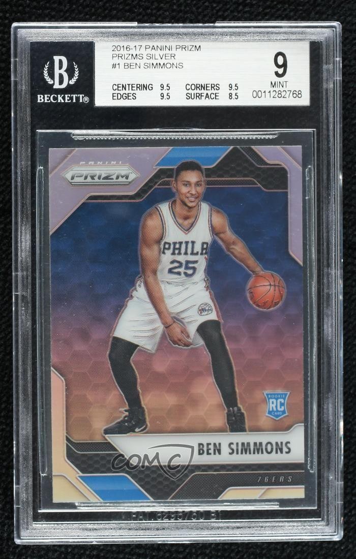 2016-17 Panini Prizm Silver Prizm Ben Simmons #1 Rookie RC 9l4