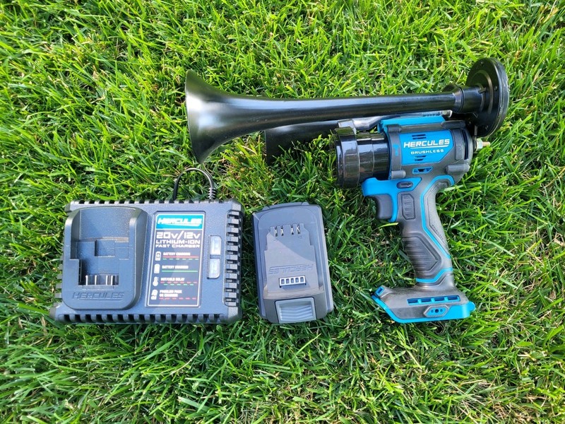 Duel Train Horn for Hurcules® 20v Battery And Charger Included