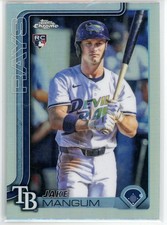 2025 Topps Chrome Update Jake Mangum RC Refractor Rookie #USC176 Rays