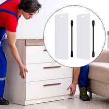 2 Pieces Appliance Sliders with Pull Strap Furniture Moving Slides Large