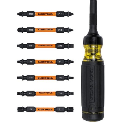 Klein Tools 32315HD 15in1 MultiBit Ratcheting Screwdriver, ImpactRated, 7 Dou...
