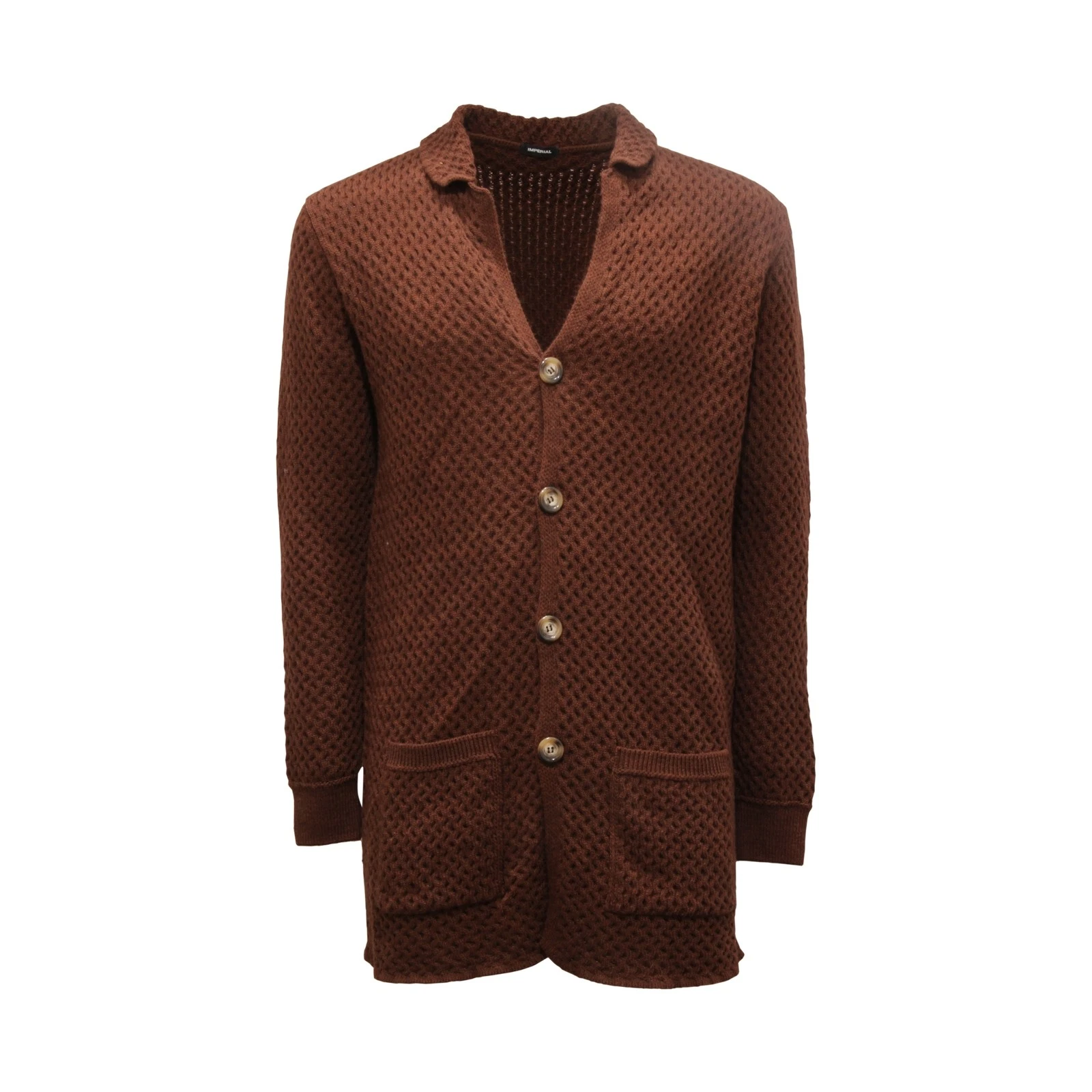 5702AR cardigan CAPPOTTO uomo IMPERIAL man wool blend sweater brown