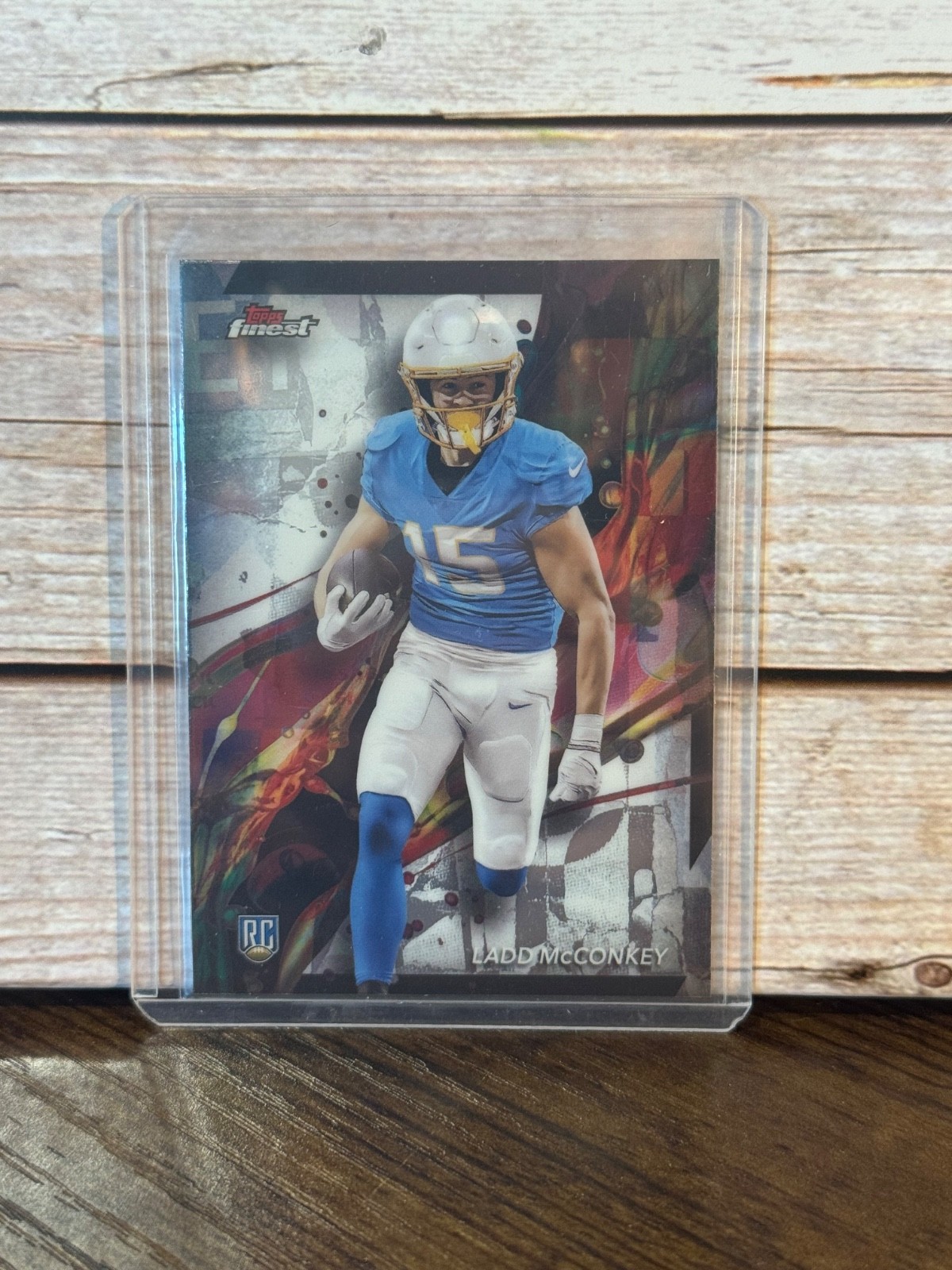 Ladd McConkey 2024 Topps Finest Football Rookie Card Common #86