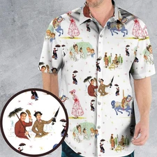 Vintage Mary Poppins Hawaiian Shirt, Unisex Adult, S-5XL