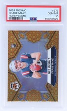 2024 Panini Mosaic Drake Maye #273 PSA 10 RC Nfl Debut Honeycomb Football