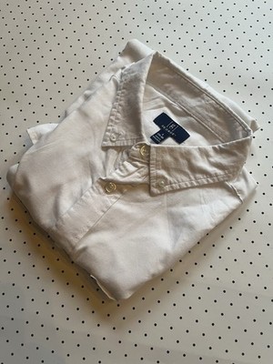 George White Oxford Button Down Shirt Minimal Preppy Classic Men's S