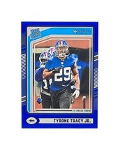Tyrone Tracy Jr 2024 Donruss Football #364 BLUE PRESS PROOF RATED ROOKIE