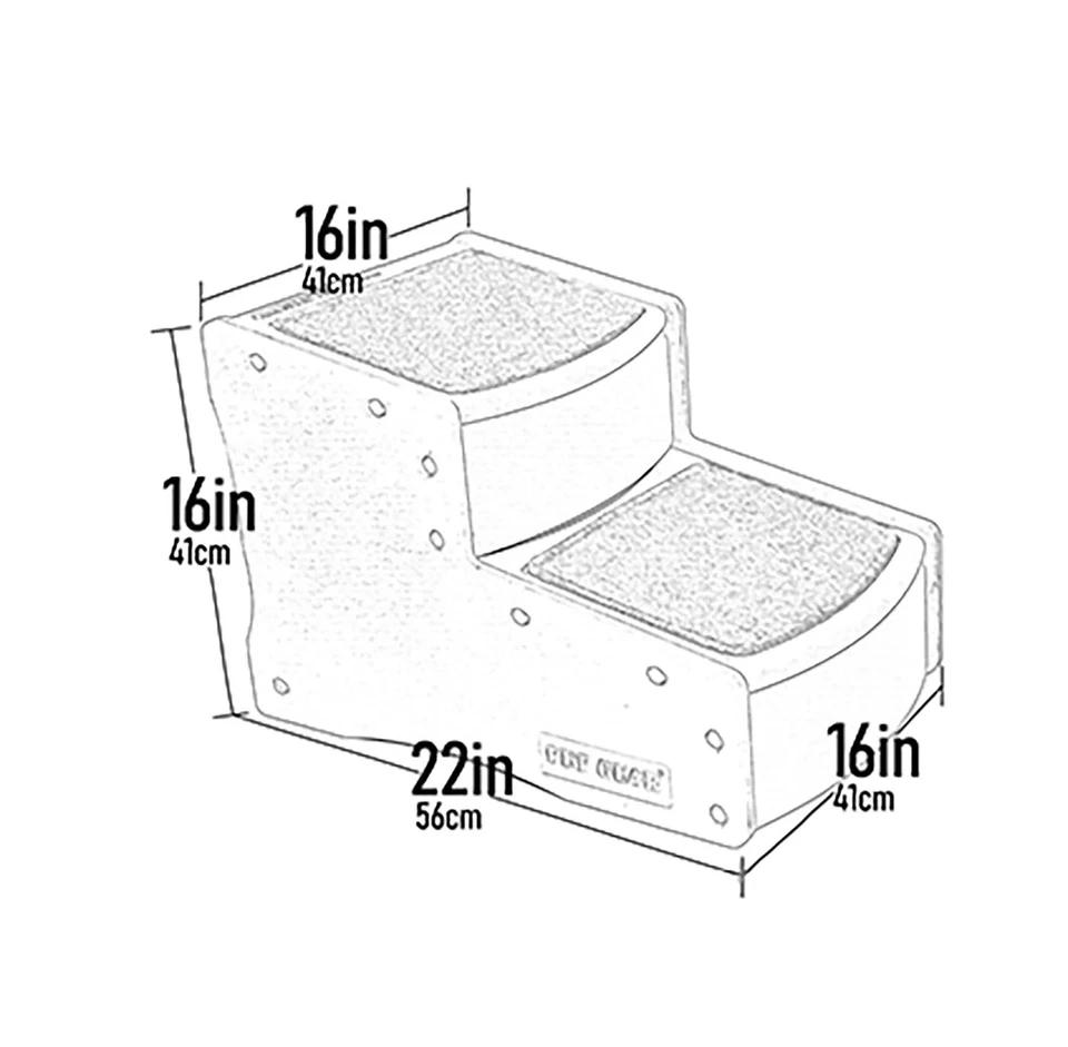 Pet Gear Easy Step II Escaleras para Mascotas, 2 Escalones para Gatos/Perros hasta 150 Libras, Puerto... Foto 2 de 3