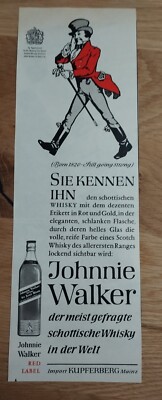 ORIGINAL ADVERTISING 1964 Johnnie Walker Red Label Scottish Whisky