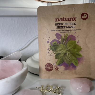 Natura, Blemish Control And Rebalances Complexion Sheet  Face Mask￼, NEU