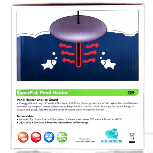 superfish pond heater 150w ice vent freeze guard fish life saver winter koi image 11