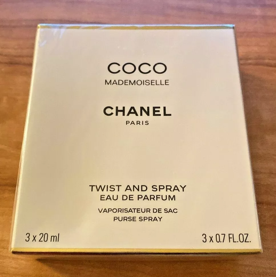 CHANEL COCO MADEMOISELLE (3 x 0.7 oz) Eau De Parfum EDP TWIST AND SPRAY, NEW