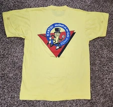 Vintage 1992 Planters Mr. Peanut Graphic Double Side Shirt 90's Single Stitch L