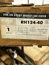 FPE RH124-40 Stab-Lok Load Center 200amp 120/240 Volt / Rainproof