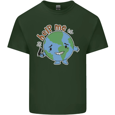 Environment Help Me Climate Change Herren Baumwolle T-Shirt Tee Oberteil