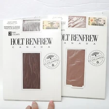 Vintage HOLT RENFREW Silky Sheer Pantyhose Nylons Control Top NEW 4 Pairs Lycra