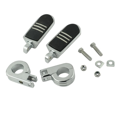 38mm 1.5" Chrome Streamliner Highway Engine Guard Bar Foot Peg Mount for Harley - Picture 6 of 7
