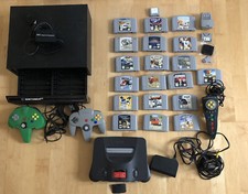 Nintendo 64 Console Bundle, 19 games, 3 contr...