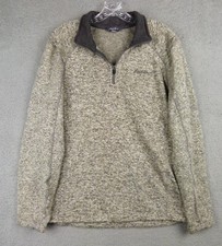 Eddie Bauer Mens Gray 1/4 Zip Longsleeve Polyester Pullover