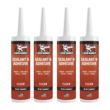Liquid Rubber Caulk - Hybrid Silicone Adhesive and Protective Sealant, Clear.