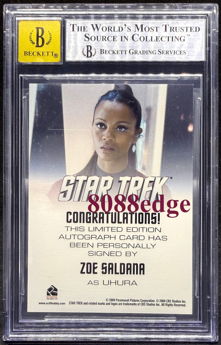 2009 STAR TREK AUTO: ZOE SALDANA 