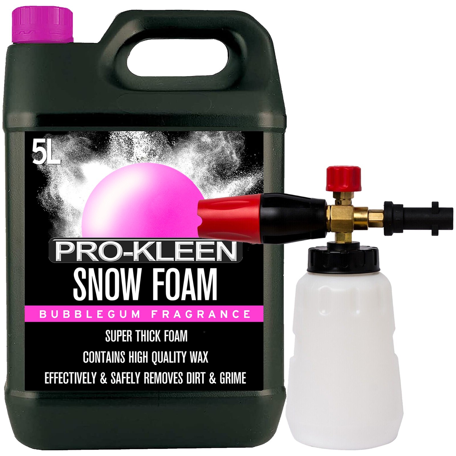 ProKleen Snow Foam Lance Plus Gun Pressure Cannon Karcher K2-K7 Bubblegum Kit