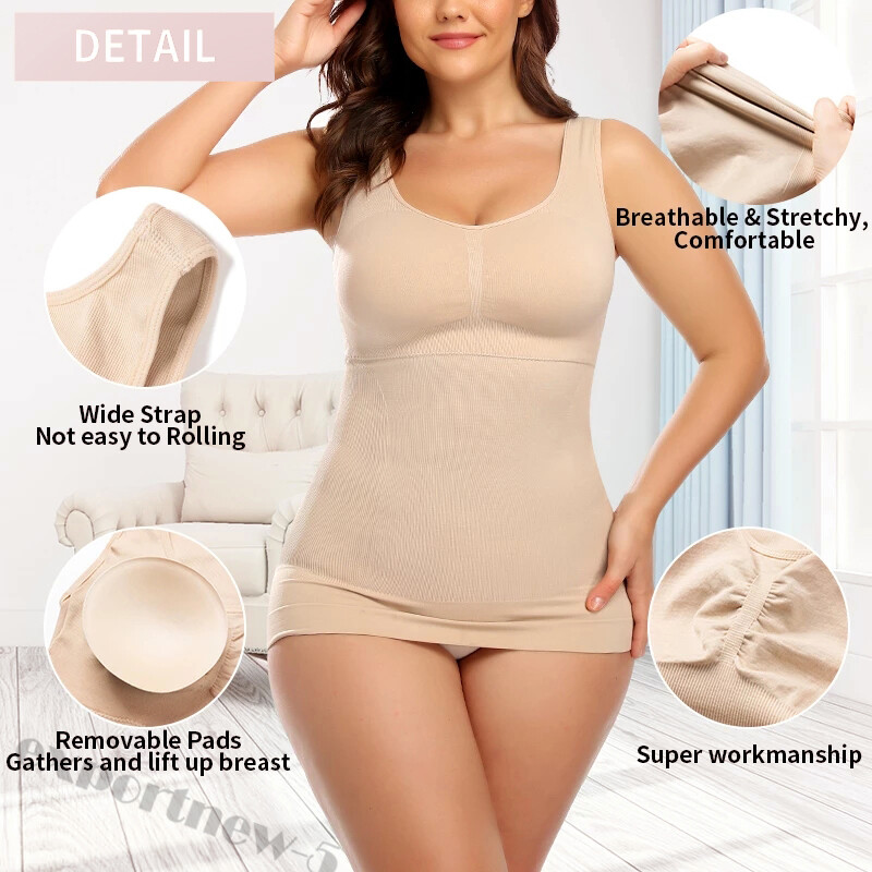 Shapewear Tanktop Damen - Nahtloser Body Shaper Mit Bauchkontrolle