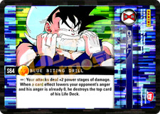 DBZ Dragon Ball Z TCG Panini Evolution S64 Blue Biting Drill Foil