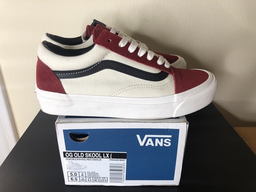 vans old skool red dahlia