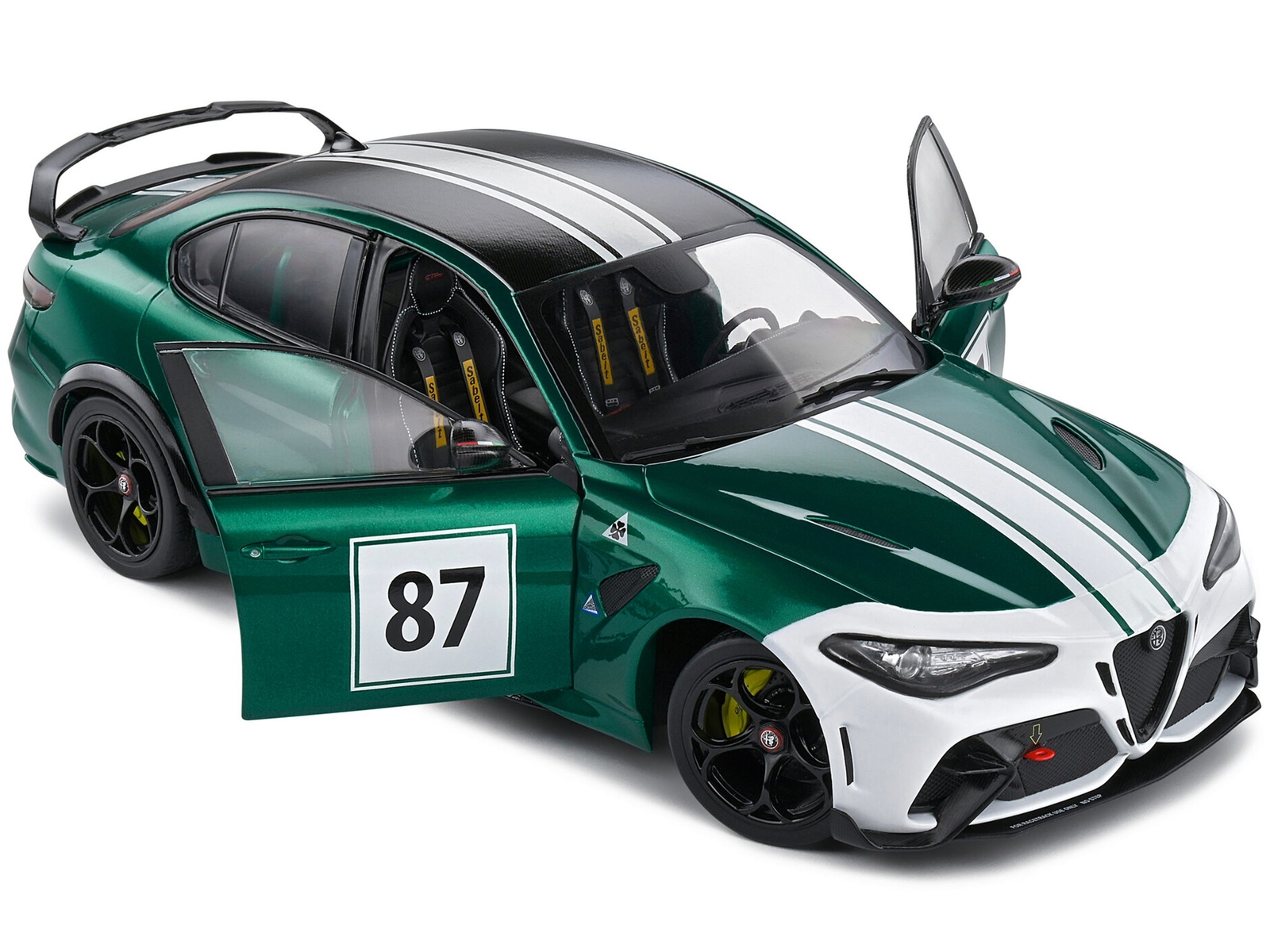 2021 Alfa Romeo Giulia GTA M #87 Green Metallic with 1/18 Diecast Model Car
