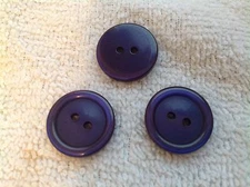 NEW 25 Pc. 3/4 INCH NAVY BLUE PEARL FINISH BUTTON W/RIM